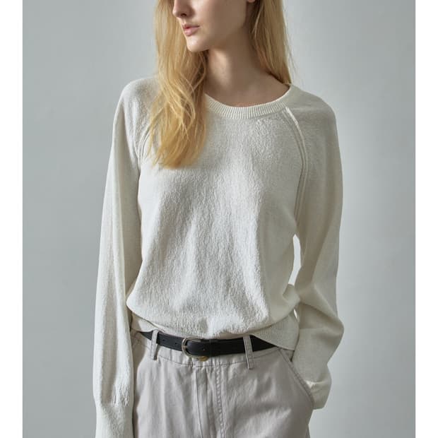 파사드패턴 래글런 풀오버 니트