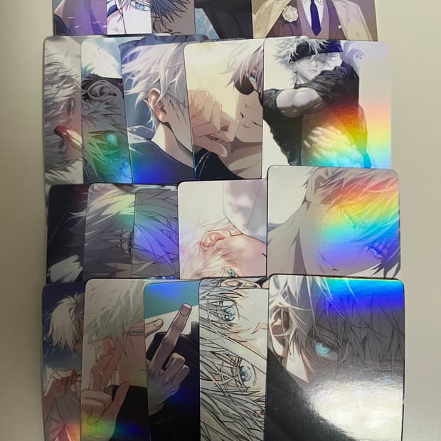 급처분|(주술회전) 고죠 사토루 포카+조각 스티커 세트