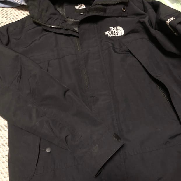 빈티지 노스페이스 블랙 후드바막