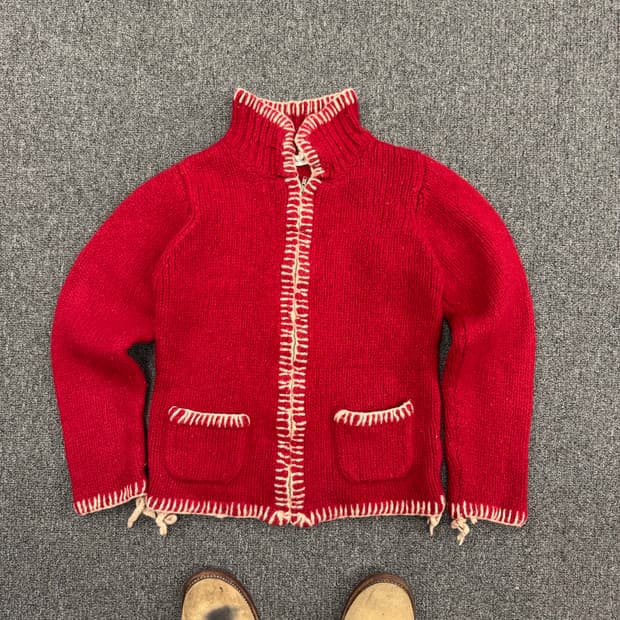 Japanese vintage 여성 니트집업 자켓