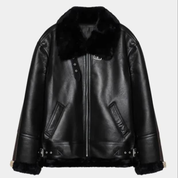 레프트 서울 에비에이터 B-3 무스탕 (블랙)