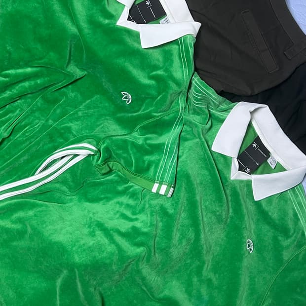 (XL, L 택1) 아디다스 x 알렉산더왕 벨루어 반팔 그린