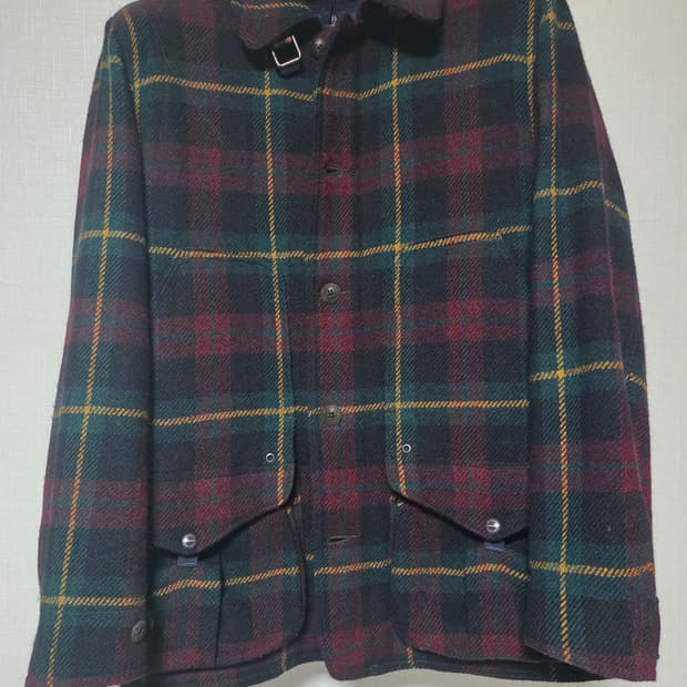 폴로 타탄체크 알파카 헌팅자켓 s사이즈 팝니다