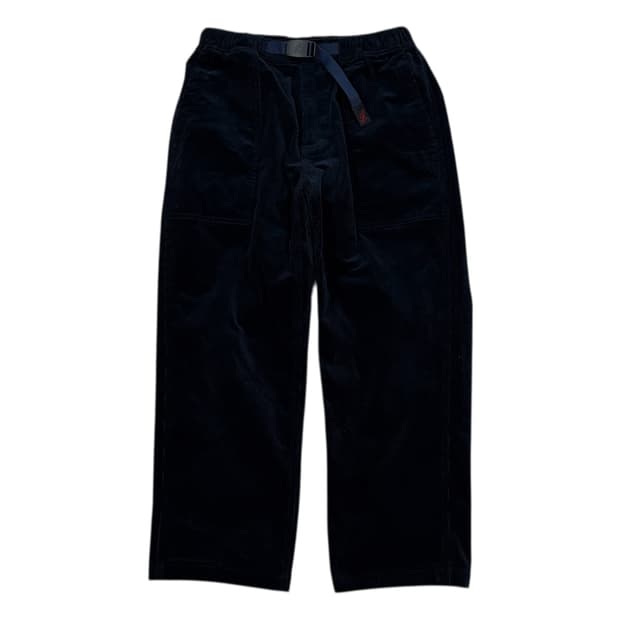 그라미치 코듀로이 루즈 테이퍼드 팬츠 바지 네이비 S