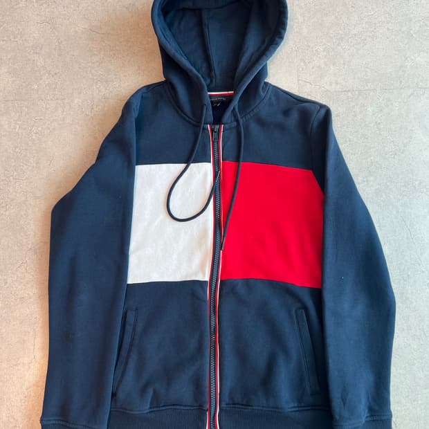 타미힐피거 집업 후드