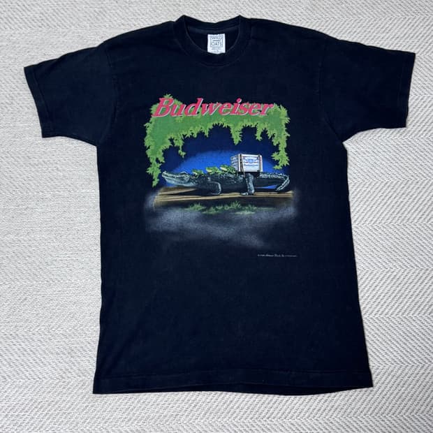 (L) 90s 빈티지 버드와이저 크로커다일 티셔츠