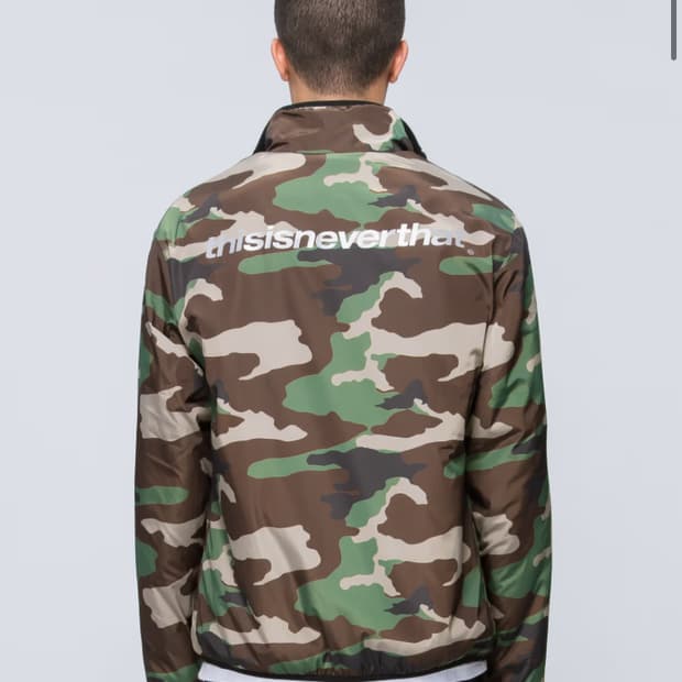 (M)디스이즈네버댓 카모 양면 플리스 집업