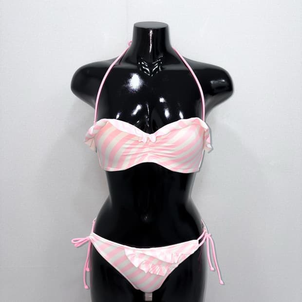 Victoria's Secret Pink Stripe Bikini Set