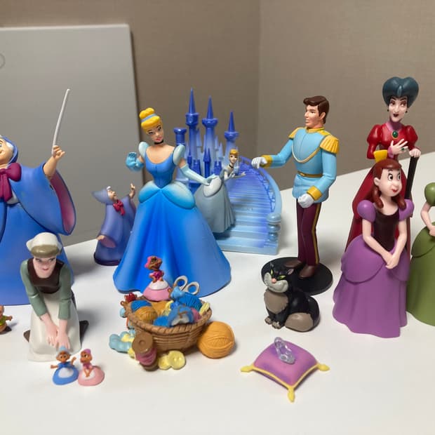 디즈니 신데렐라 빈티지 피규어 세트