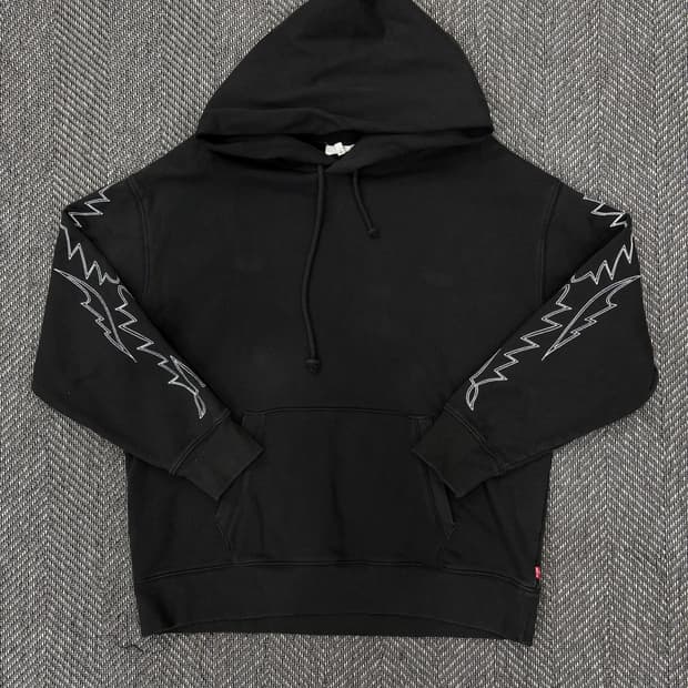 리바이스 후드티 블랙