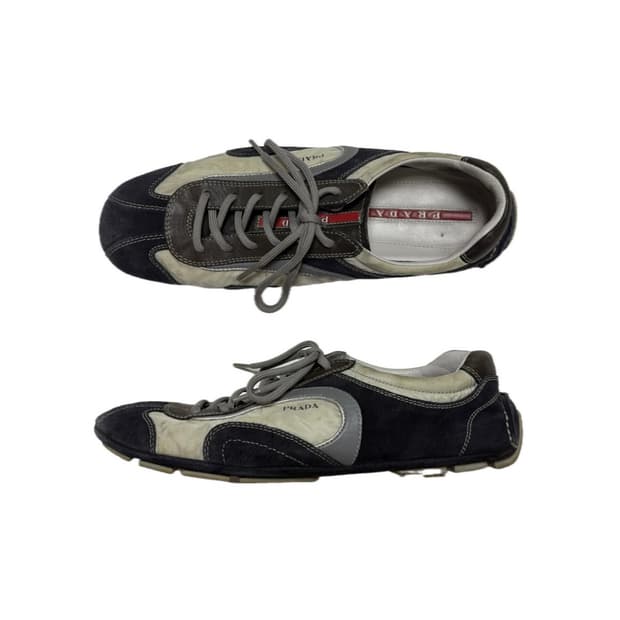 프라다 몬테카를로 스니커즈 플랫슈즈 uk8