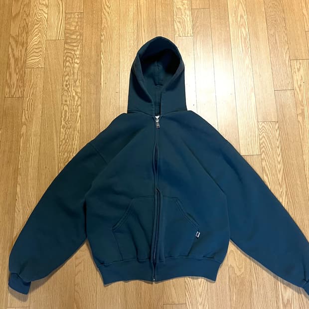 [L] 90s 빈티지 러셀 후드집업 포레스트 그린