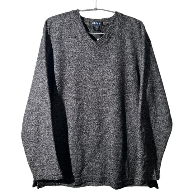 BLUE 폴리 레이온 니트