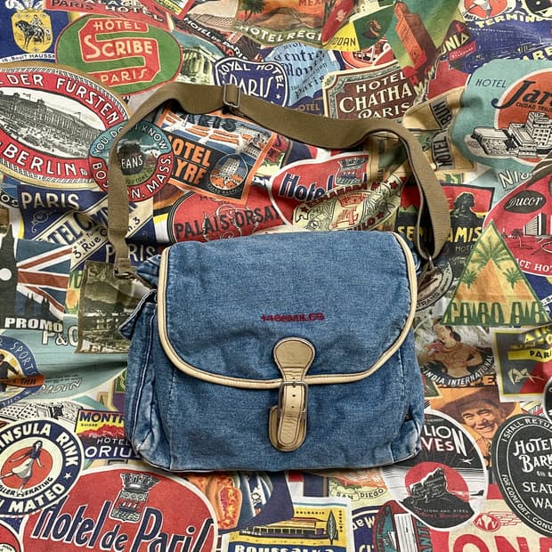 90s 코오롱 데님 메신저백 올드스쿨 우체부 가방 올드스쿨 크로스백