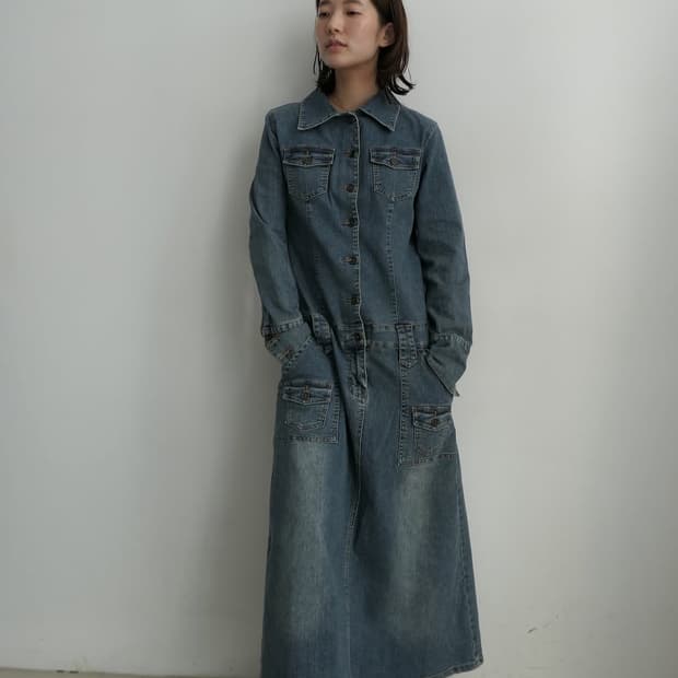 빈티지낙원 데님원피스