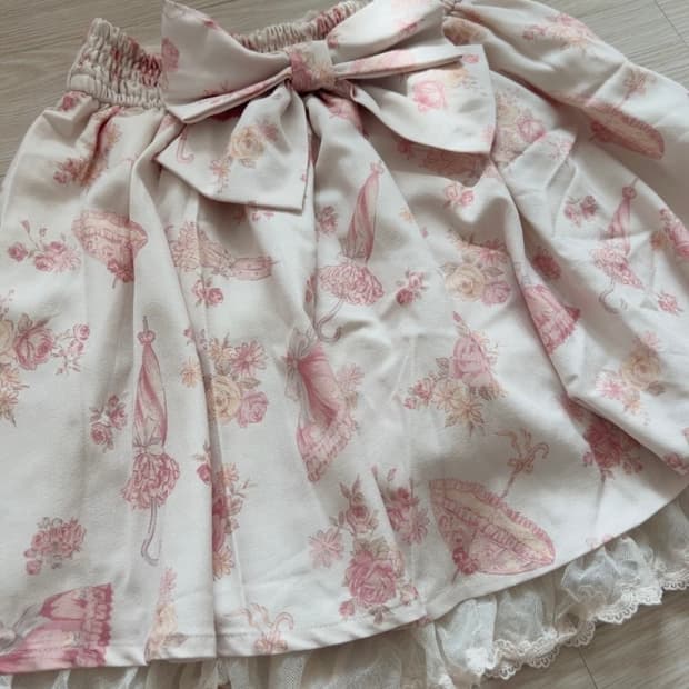 리즈리사 lizlisa 리본 레이스 플라워 스커트