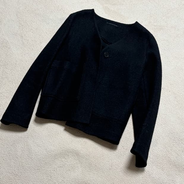 COS 블랙 모 자켓 EUR 34