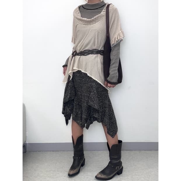 빈티지 울 스커트