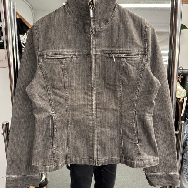 miss brolly 빈티지여성 흑청 데님자켓