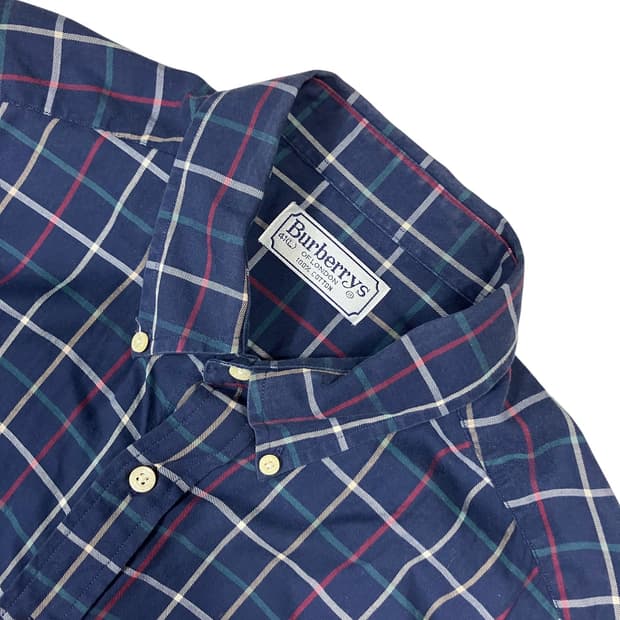 버버리 체크 남방 셔츠 L