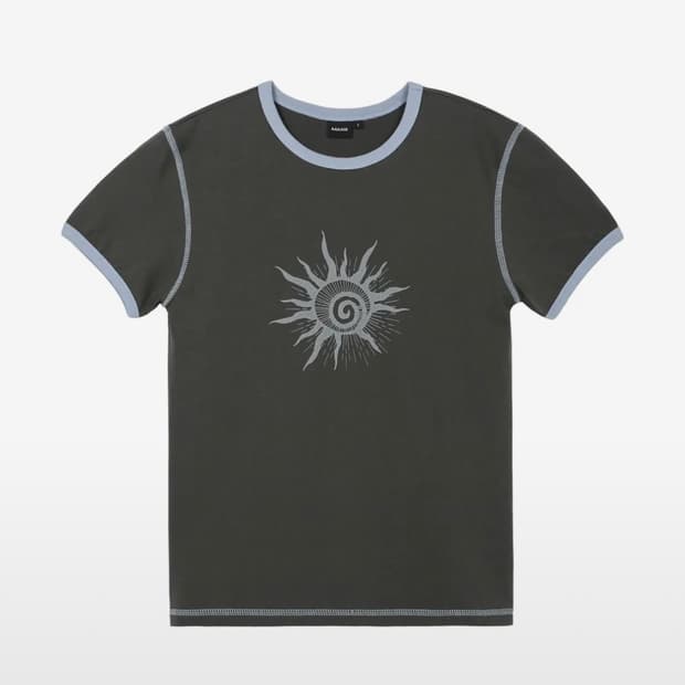 아캄 크랙 썬 링거티 cracked sun ringer tee