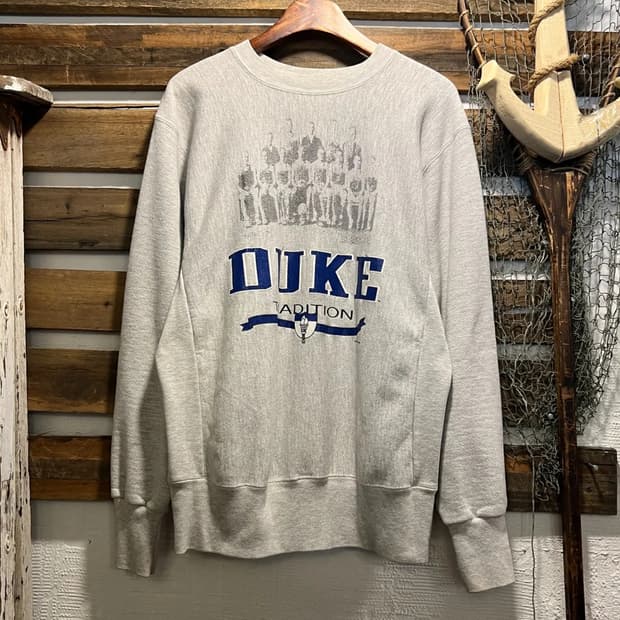 [M]90's USA 빈티지 리버스위브 DUKE 풋볼팀 멜란지 스웻셔츠