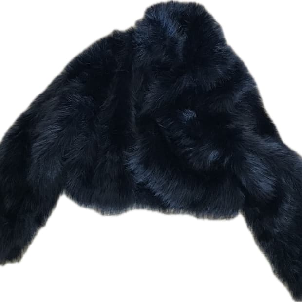 H&M 블랙 퍼자켓 