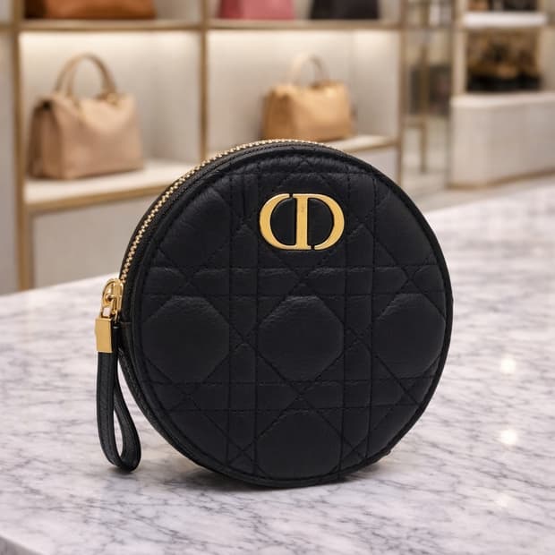 [S급] 디올 카로 라운드 지퍼 체인 클러치 백 판매합니다!!!