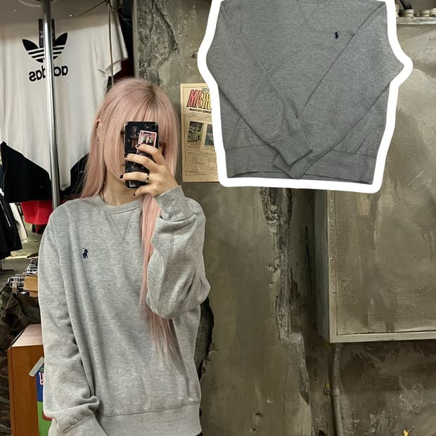 폴로 랄프로렌 맨투맨 그레이 M   #csz1427 