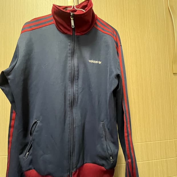 아디다스 트랙탑 져지 네이비 버건디 L 100