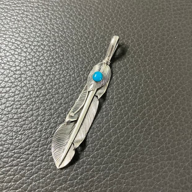 네이티브 아메리칸 실버 페더 팬던트