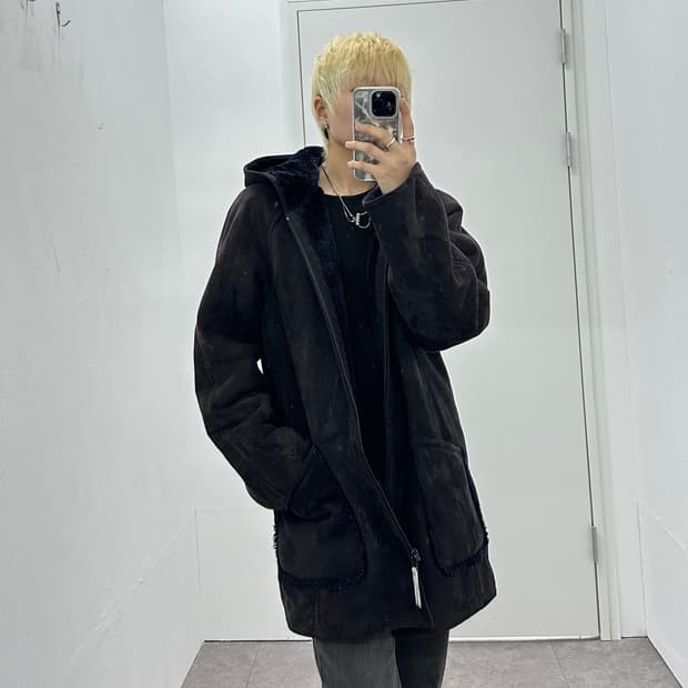 Comme Ca Ism suede fur jacket