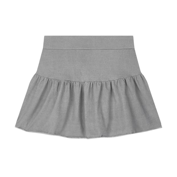 Buttony 버튼니 SHIRRING MINI SKIRT (GRAY)