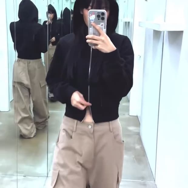 딱붙 후드집업