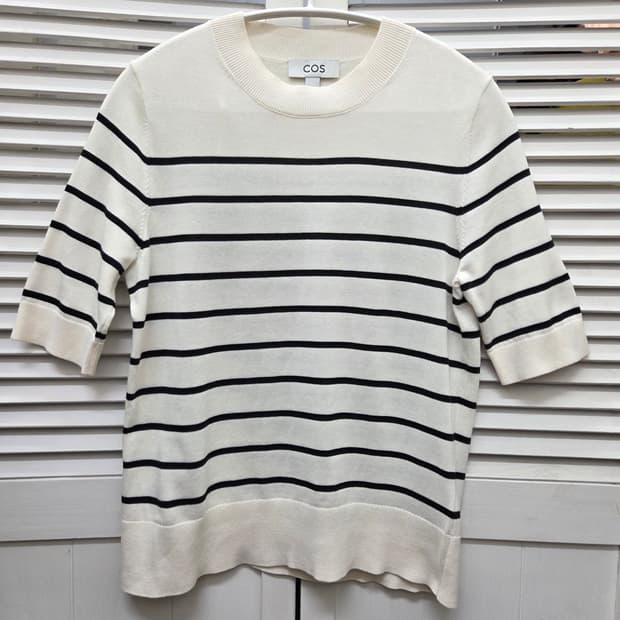코스 스트라이프 니트 티셔츠