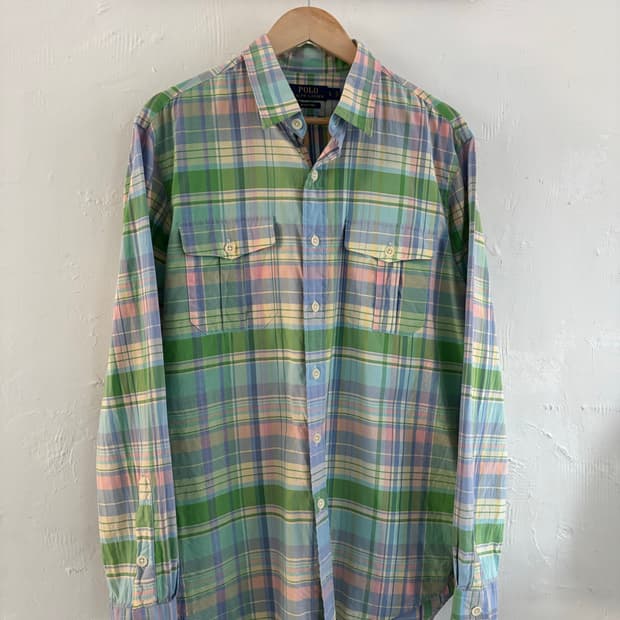 Polo 폴로 랄프로렌 신형 멀티컬러 포켓 체크 셔츠