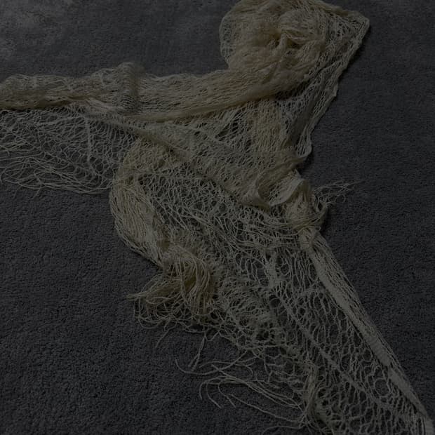 Vintage v-kei punk mood fishnet scarf