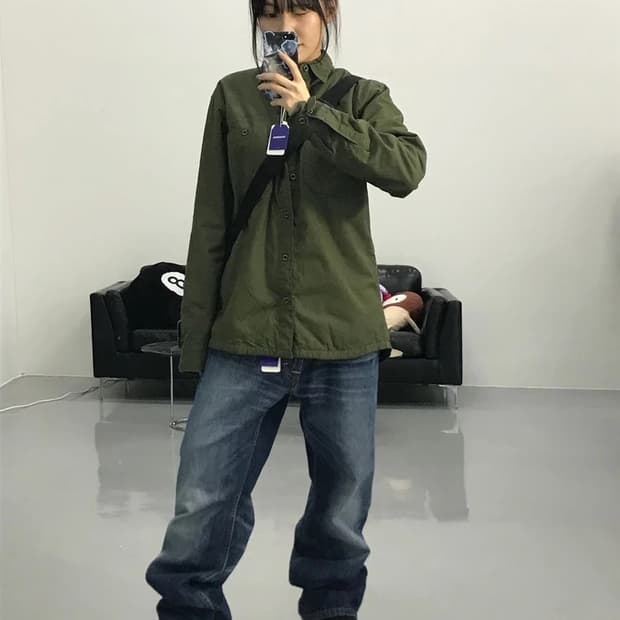 JPN 카키 셔츠