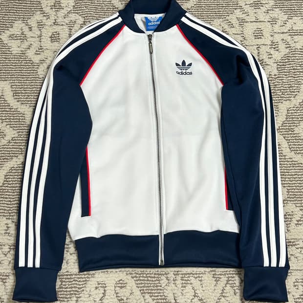 아디다스 대만여주깔 네이비화이트 배색 져지