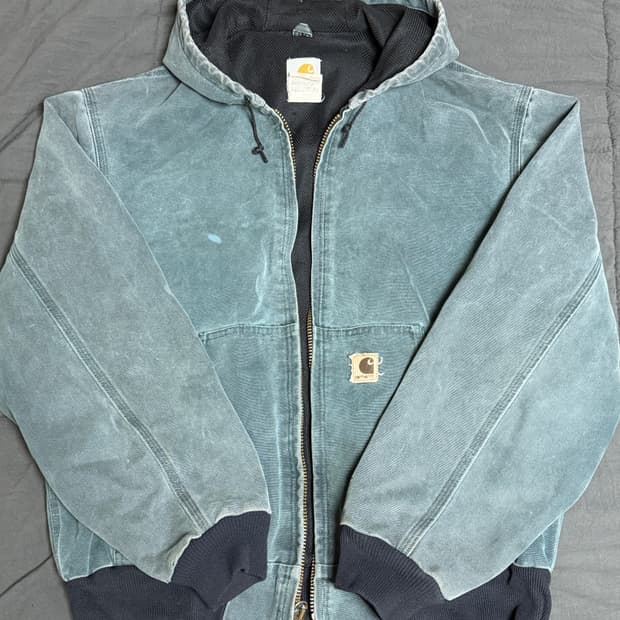 Carhartt j150 htg 후드 워크 자켓 헌터 그린