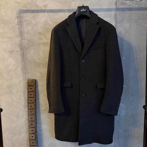 시스템 캐시미어 울 체스터필드 코트 100