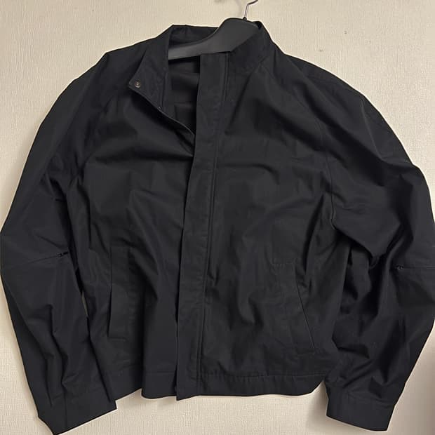 (L) 25ss 아모멘토 라글란 코튼 집 점퍼 자켓 블랙