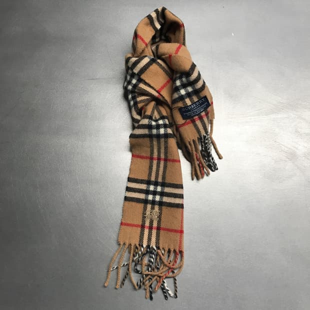 버버리 정품 메리노/캐시미어 머플러 베이지