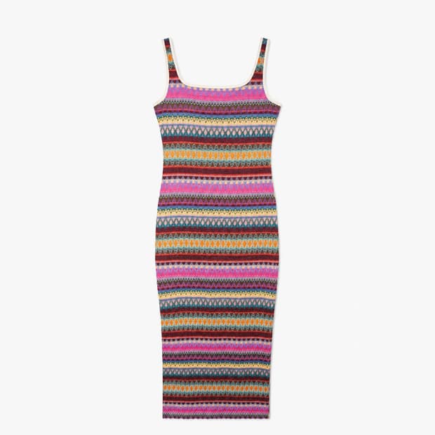 SHEIN 폴리 혼방 스트라이프 원피스 (7333)