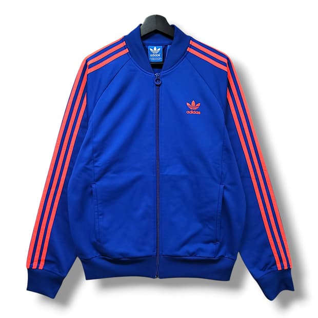 [105] 아디다스 블루&오렌지 슈퍼스타 트랙탑 져지