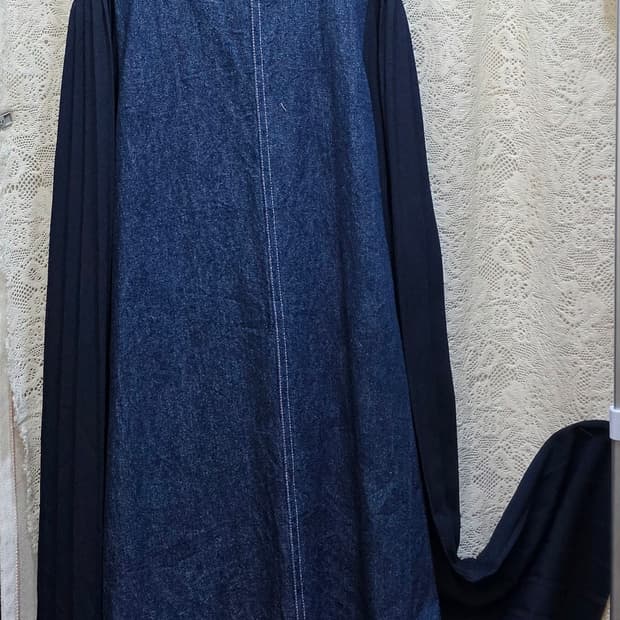 끈나시데님롱원피스