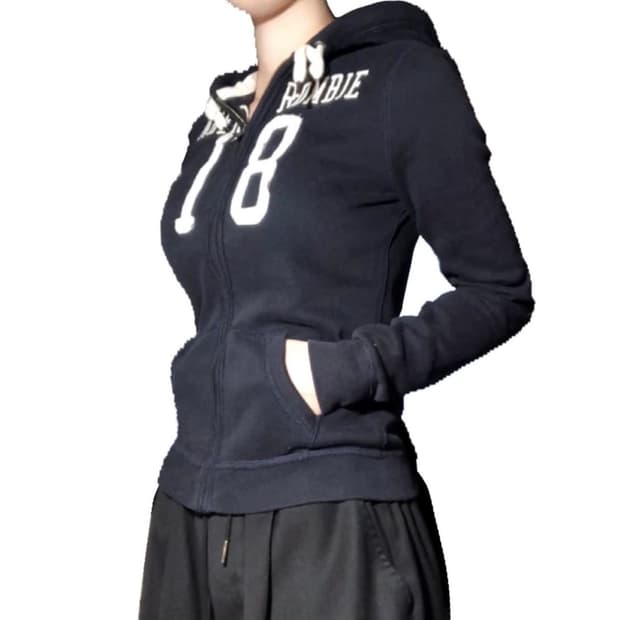 대대장 아베크롬비 딱붙핏 다크네이비 후드집업