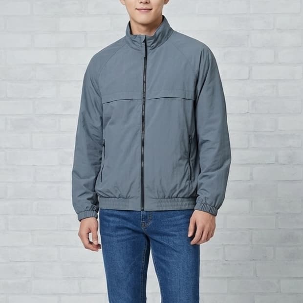 [95]올젠 하이넥 우븐 집업 점퍼