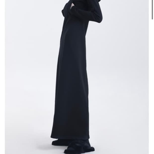 Peinture 후드 원피스 (black)