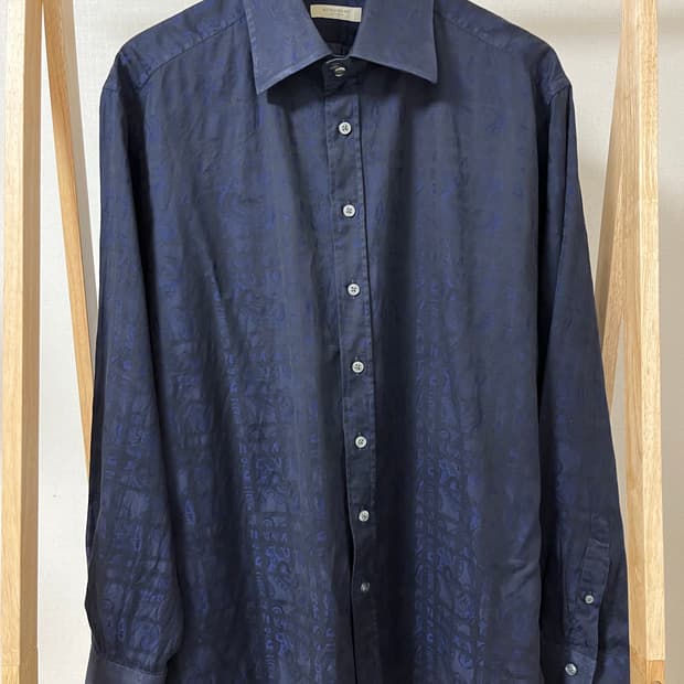 버버리 런던 네이비 패턴 셔츠 17 정품